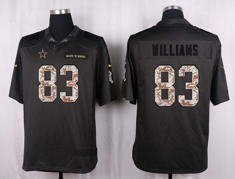Dallas Cowboys 83 Williams 2016 Nike Anthracite Salute to Service Limited Jersey
